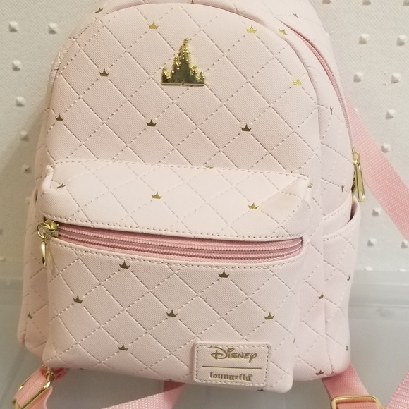 loungefly pink castle backpack